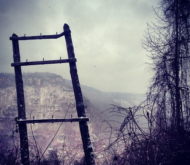 Kaymoor Mine Ruins On A Snowy Day